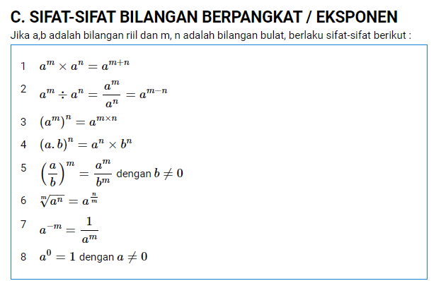 Soal Matematika Bilangan Berpangkat