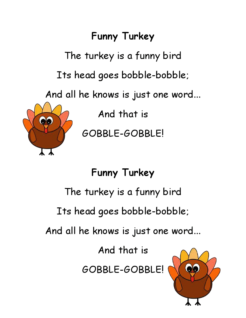 Literacy Minute: Turkey Poems for Thanksgiving