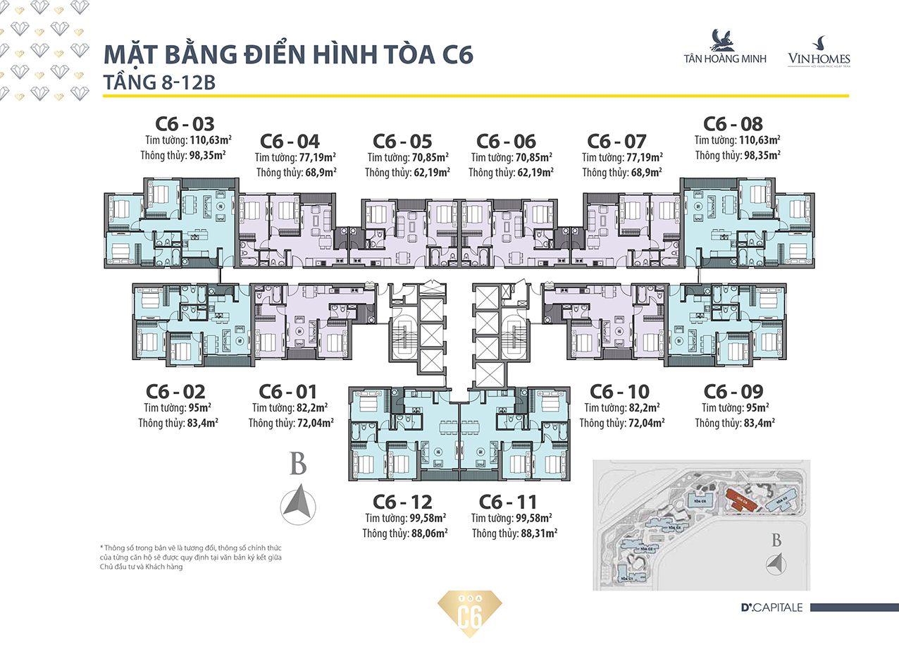 mặt bằng c6, c7 tầng 8-12B