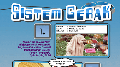 PPT Komik Pembelajaran Biologi "Sistem Gerak"