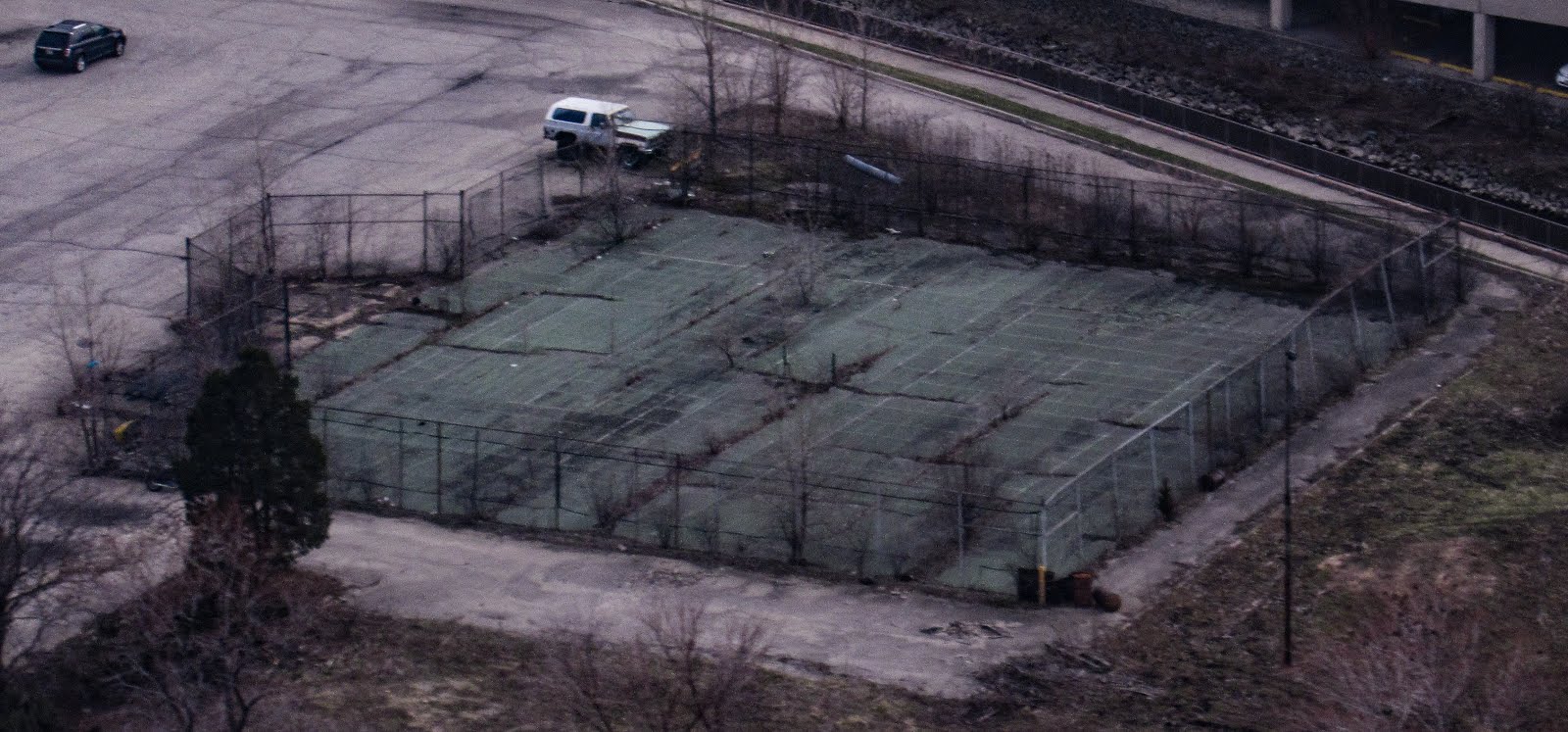 Images from my peripatetic life Abandoned tennis court, Chicago