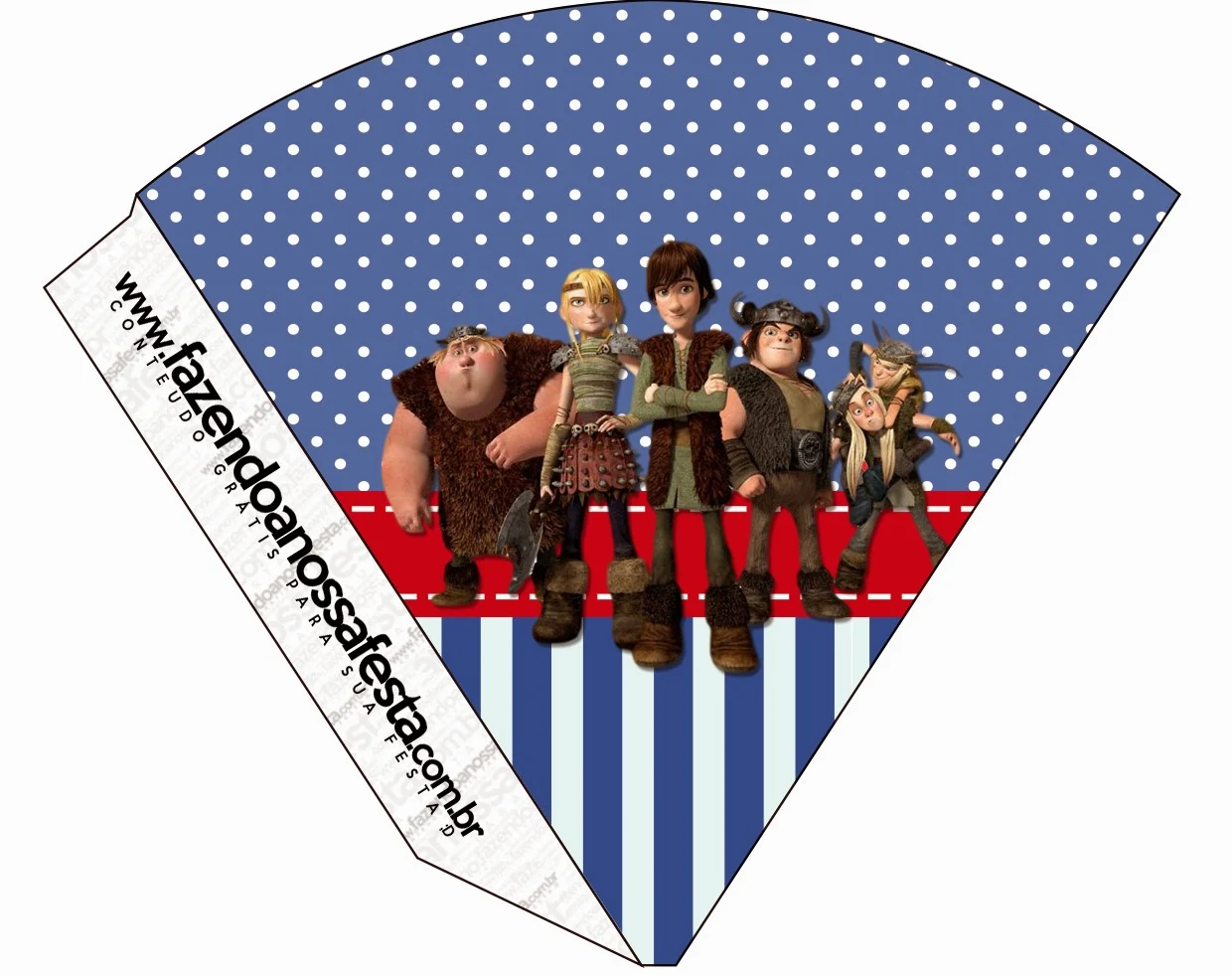 How to Train your Dragon Free Printable Cones.