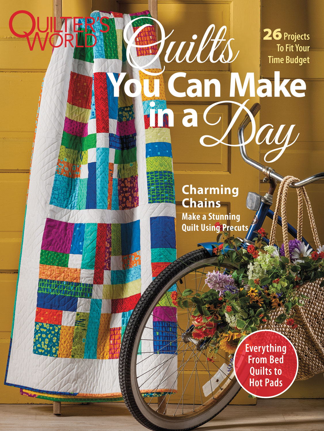 Masterpiece Quilting Charming Chains Cover Quilt of Quilter's World