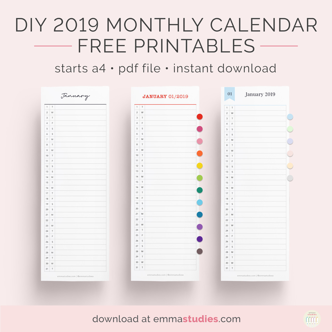 Calendários 2019 ~ Own Mine