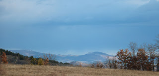 Distant inland cliffs that we drive past going to town Distant inland cliffs that we drive past going to town