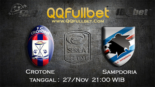 PREDIKSIBOLA - Prediksi Taruhan Bola Crotone VS Sampdoria 27 November 2016 (SERIE A Italia)