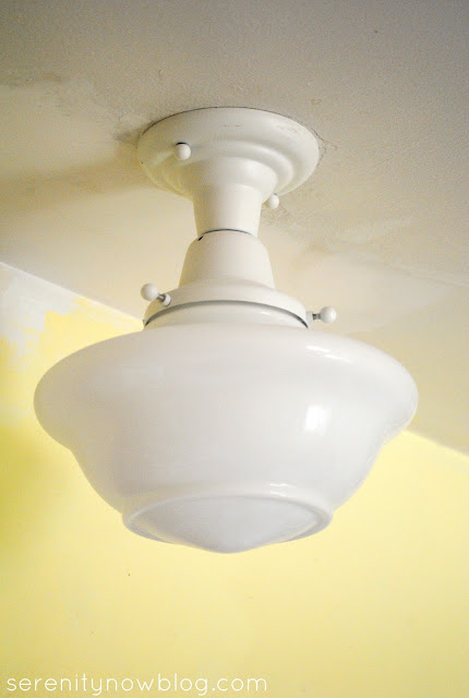 Kitchen Light Fixture Makeover with Spray Paint, Serenity Now blog