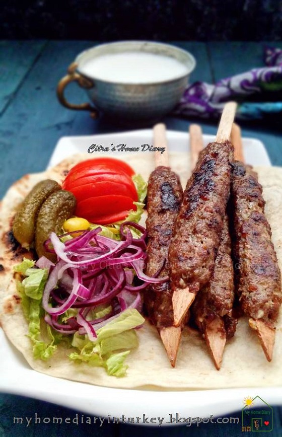 Köfte Kebabı / Turkish lamb Kofta (meatball) Kebab, authentic and best recipe. Köfte or Kofta is definitely everyone's number one favorite here. As kebab, köfte is like staple and almost everyday meal for local. Men women adult to toddler.  And just like kebab, köfte has many variant base on meat used and its origin. | Çitra's Home Diary. #kofte #lambkofta #lambkebab #turkishfood #resepkoftekhasturki #meatball #midleeast #grilled #groundmeat #resepkhasturki #koftakebab #resepmasakanturki