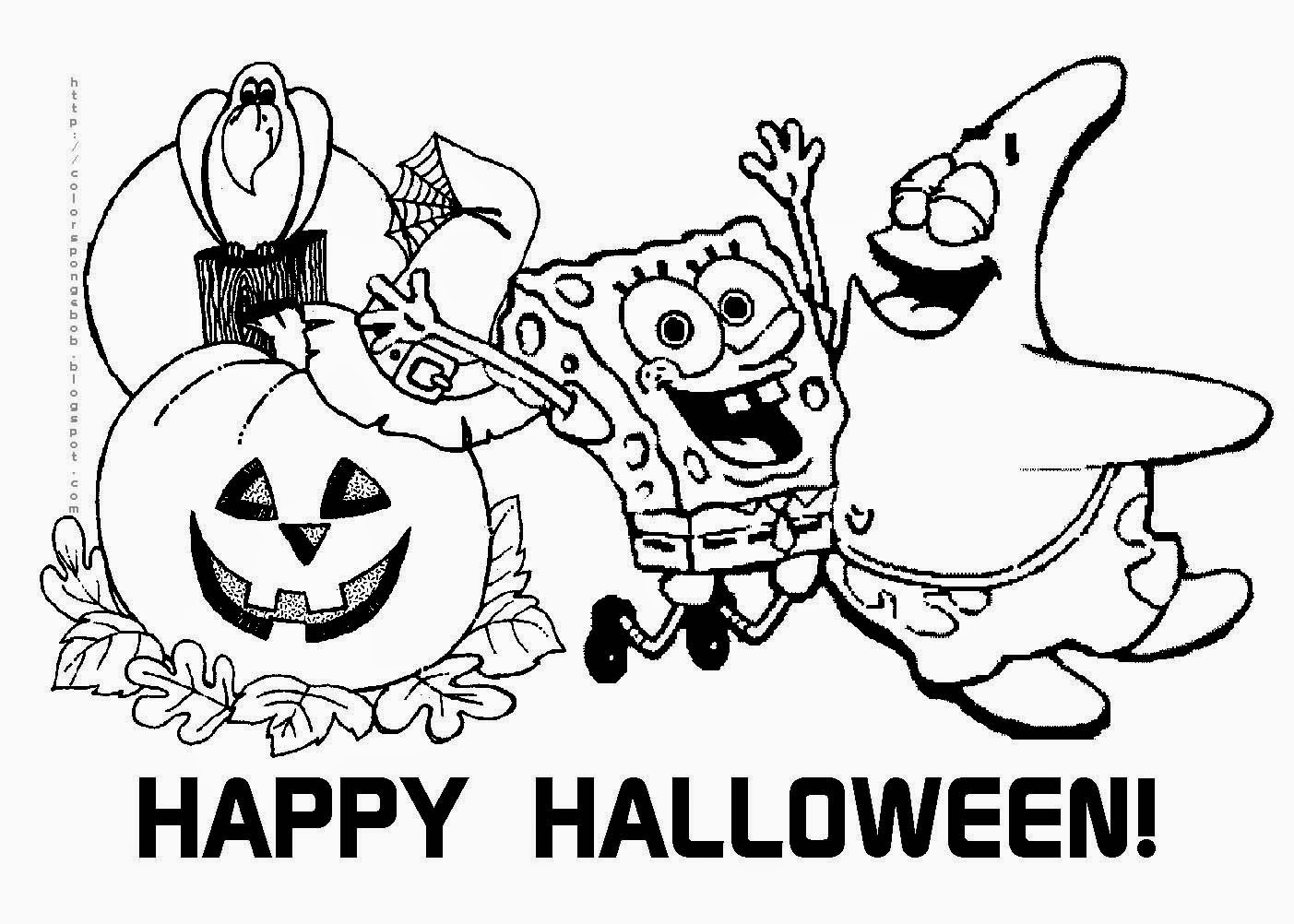 Free Spongebob Halloween Coloring Pages