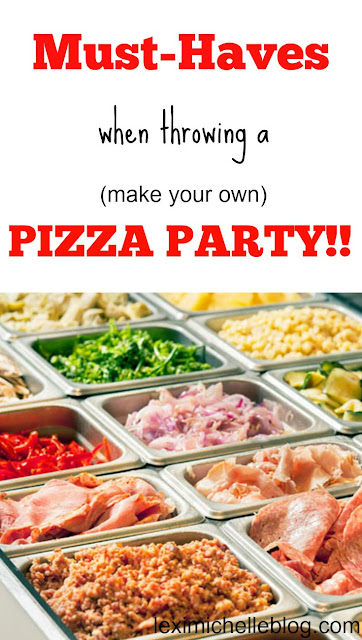 host a pizza party! Making your own pizza is so fun & easy! Plus, you can add whatever toppings you want! This is a new family tradition for us!