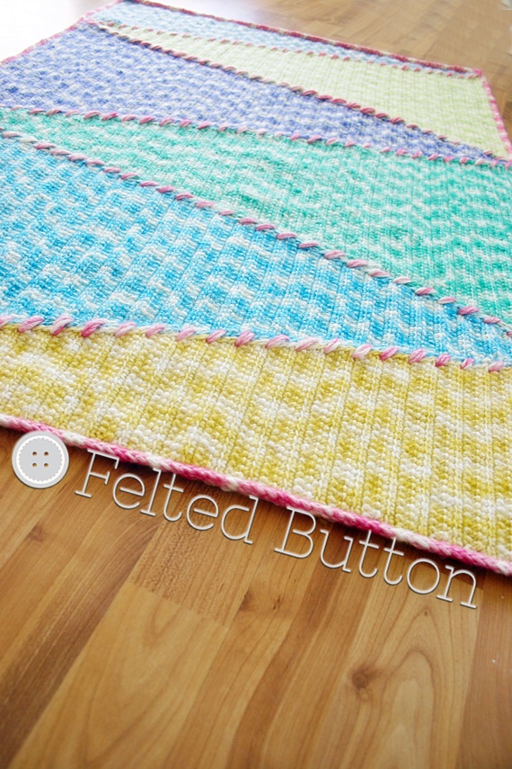 Sally Blanket crochet pattern by Susan Carlson of Felted Button