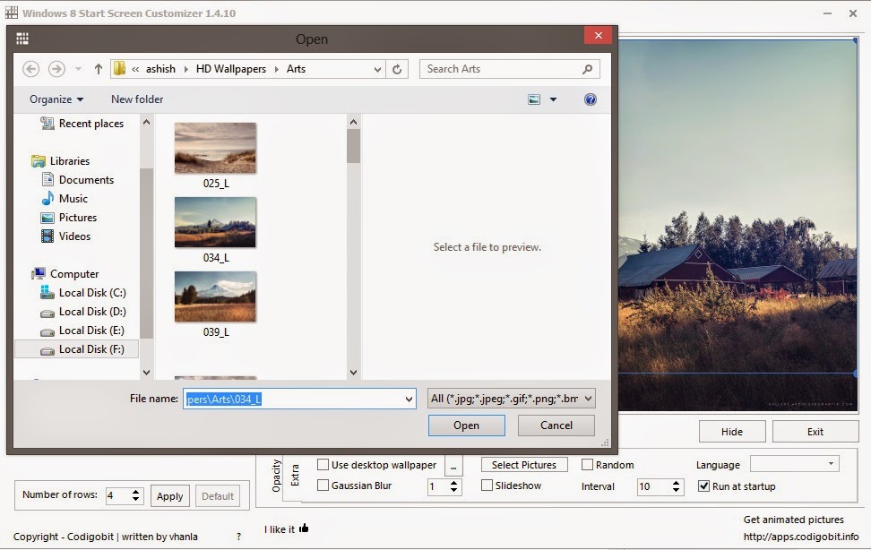 Add Custom Background Image to Windows 8 Start Screen