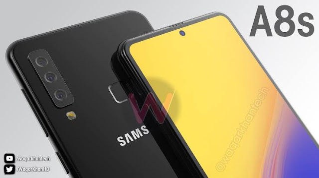 Galaxy A8s with camera hole in the display