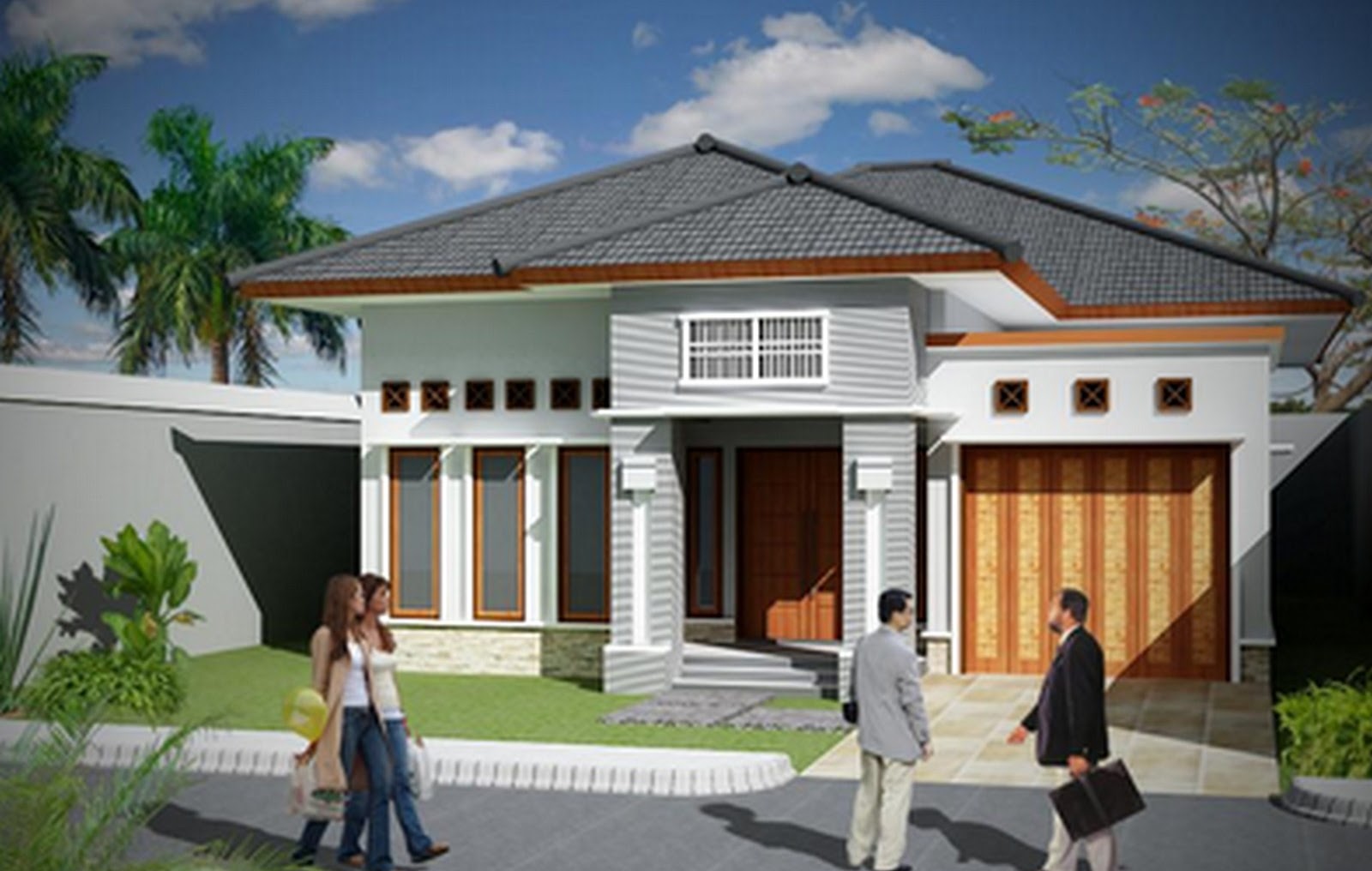 19 Rumah minimalis 1 lantai cat putih