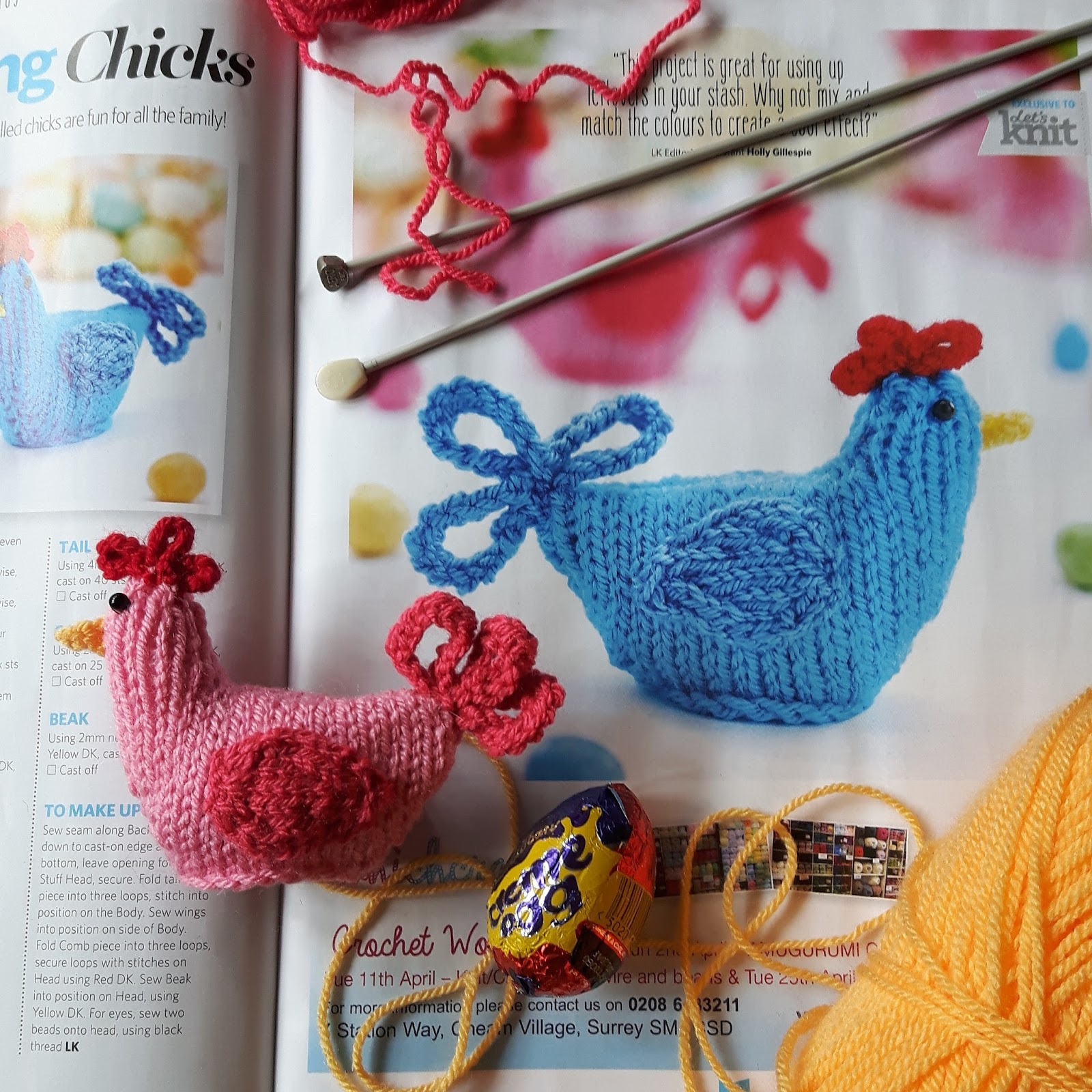 Knit for Victory Let's Knit knitted chickens!