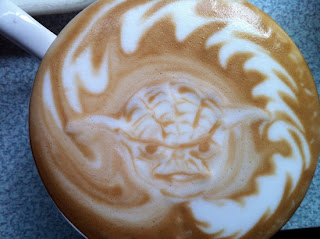 Mestre Yoda Star Wars - Latte Art by Huang JY