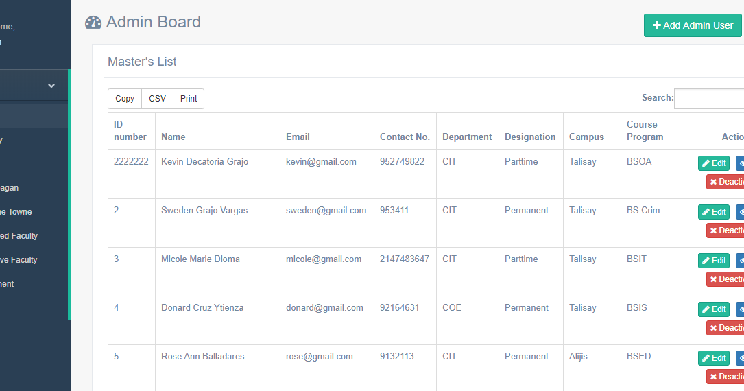 Project Online Clearance System in Php