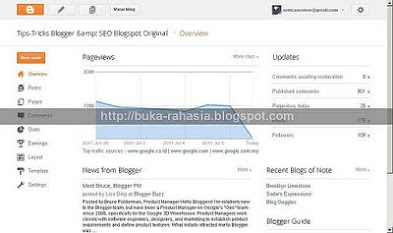 Tampilan Baru Dashboard Blogger dan Cara Menggunakannya