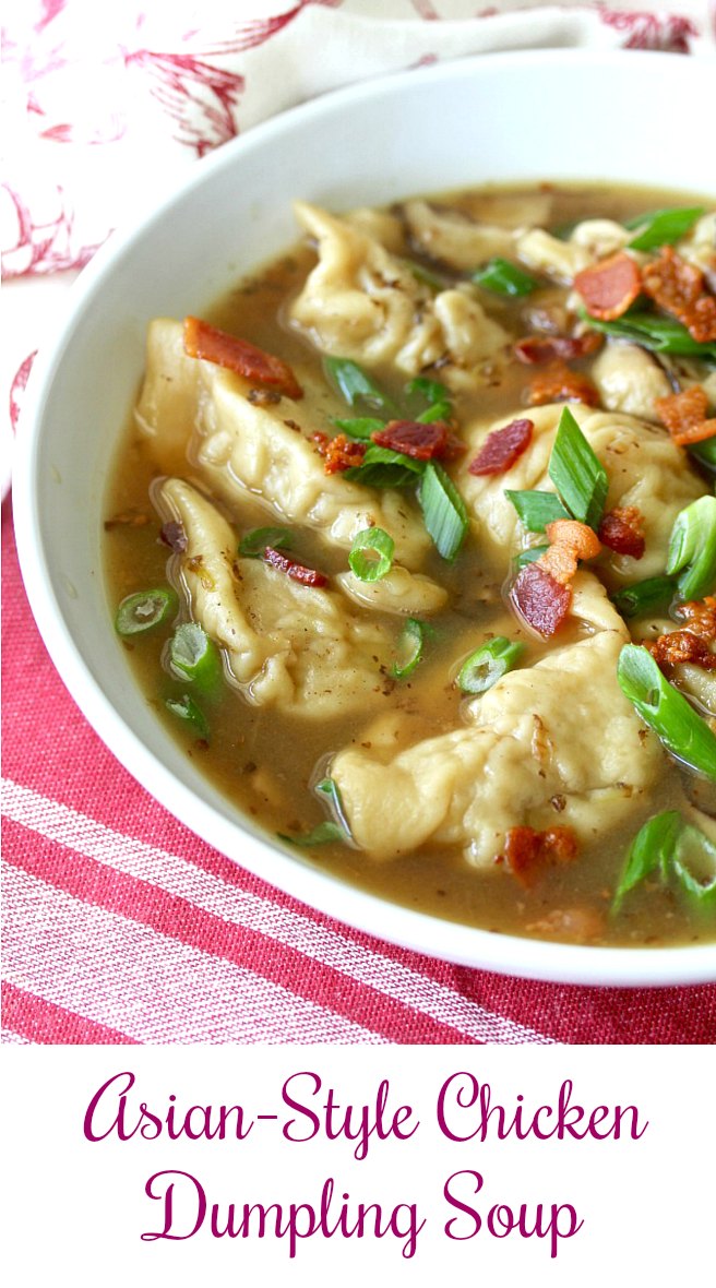 Asian-Style Chicken Dumpling Soup | Karen's Kitchen Stories