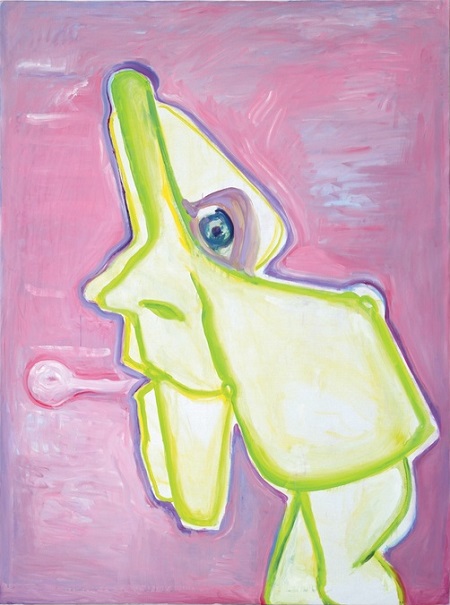 por Maria Lassnig, "Self-portrait with speech bubble", 2006. por Maria Lassnig, "Self-portrait with speech bubble", 2006.