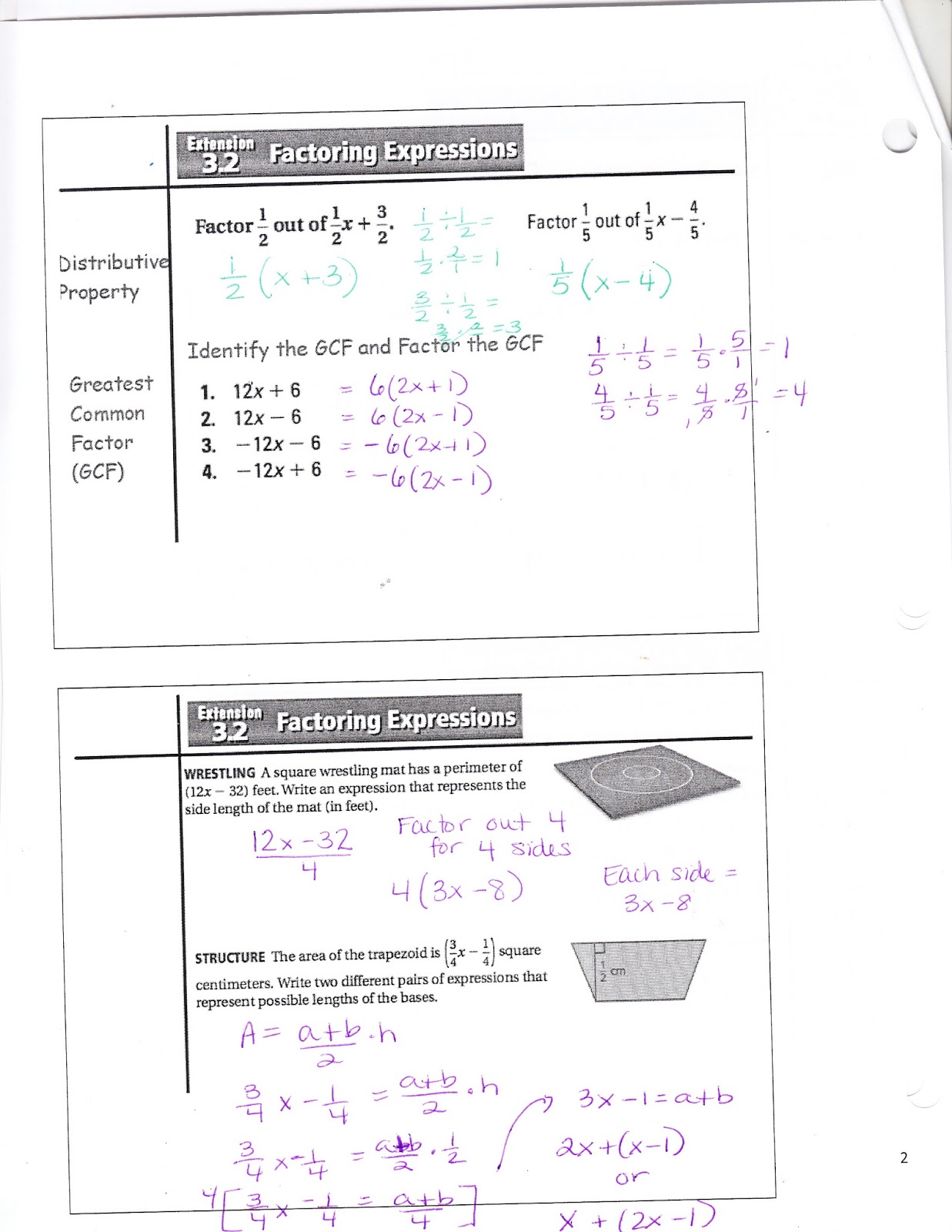 Ms. Jean's Classroom Blog: Math 7 3.2 Extension: Factoring Expressions