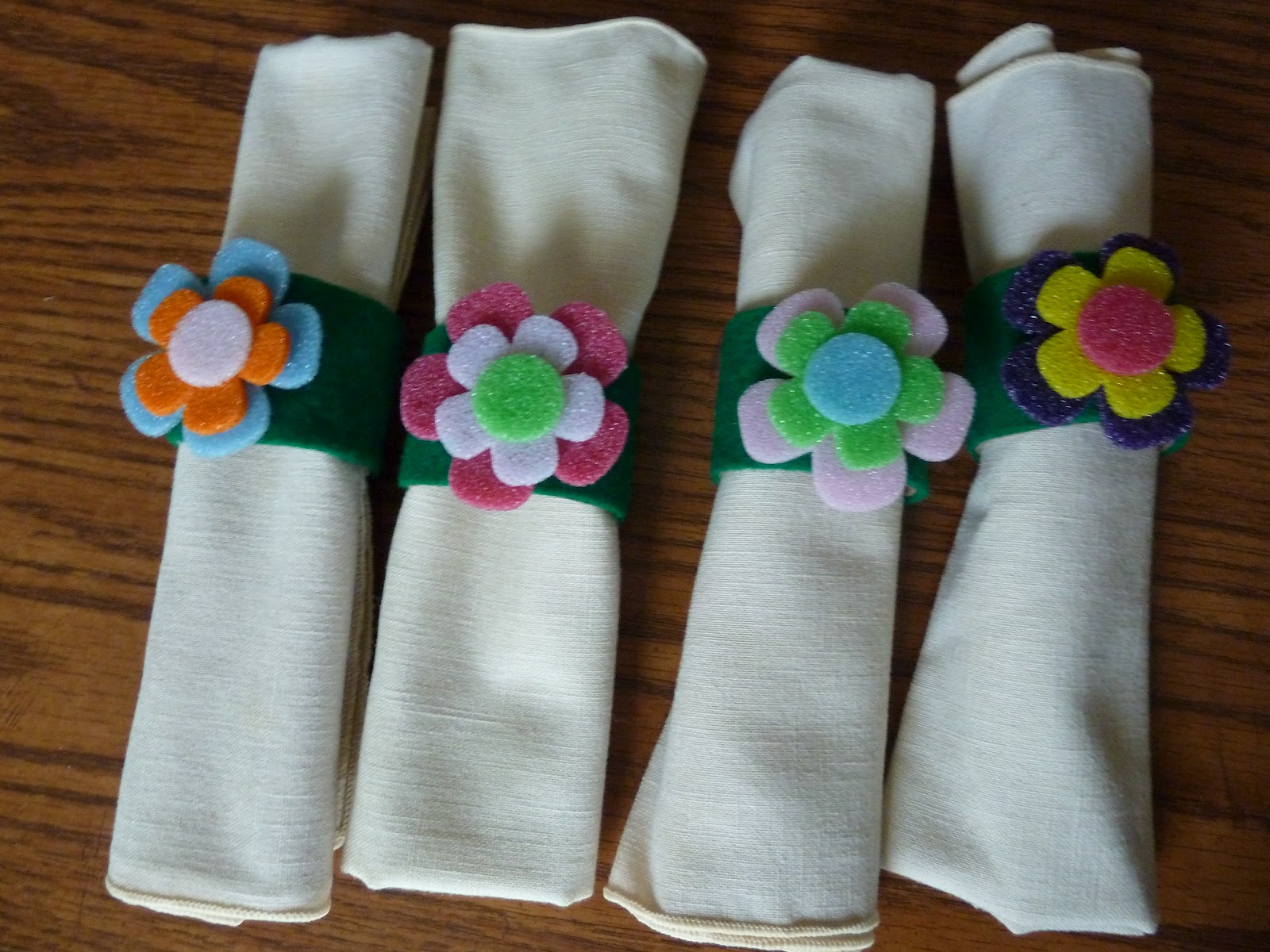 Make it easy crafts Easy Kids's craft, Spring Flowery Napkin rings (an