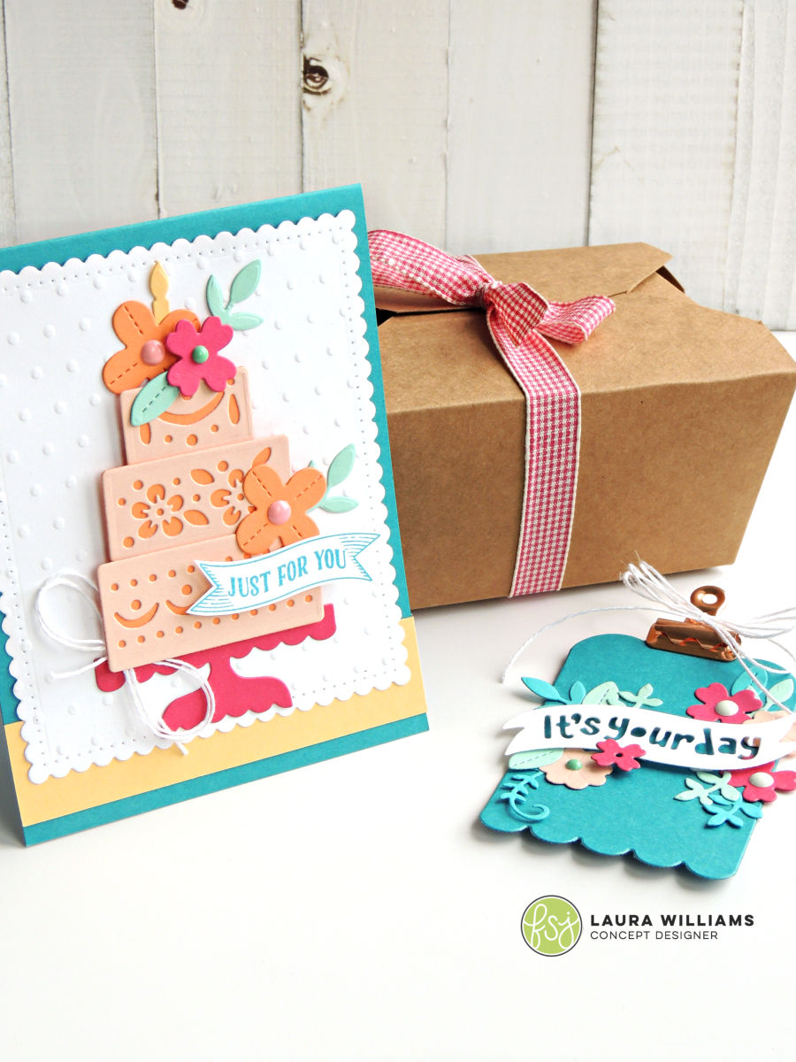 lauralooloo Make a Die Cut Layer Cake for Celebration Cards