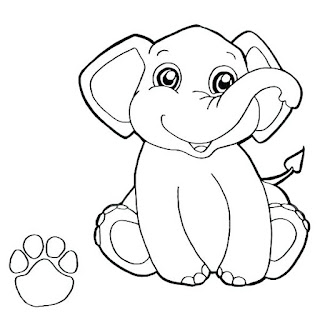 Cute Baby Elephant Paw Coloring Pages Cute Baby Elephant Paw Coloring Pages