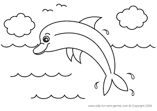 Cute and Baby Dolphin Coloring Pages