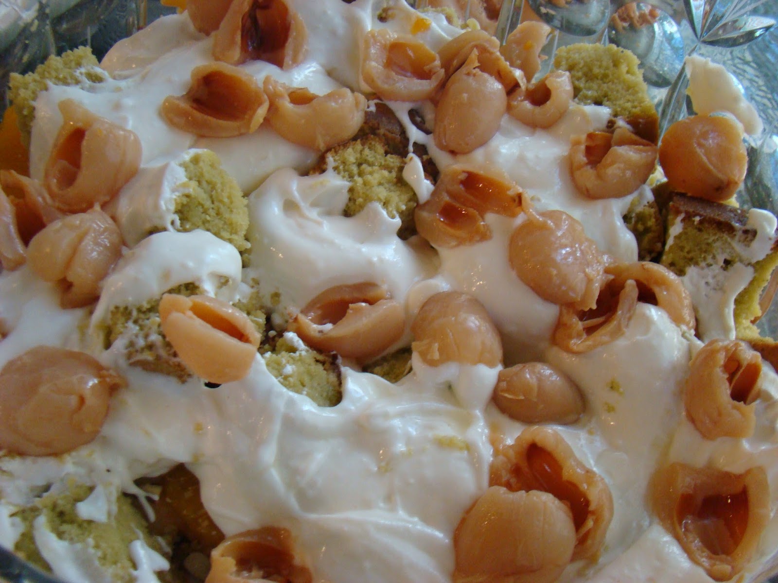 My Favorite Recipes Collection Green Tea Poundcake Trifle with Lychees