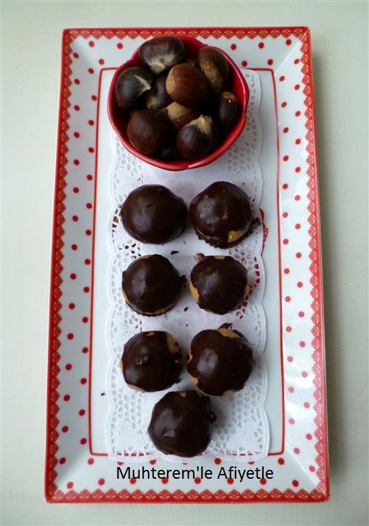 Muhterem�le Afiyetle ÇİKOLATA KAPLI KESTANELİ BONBON
