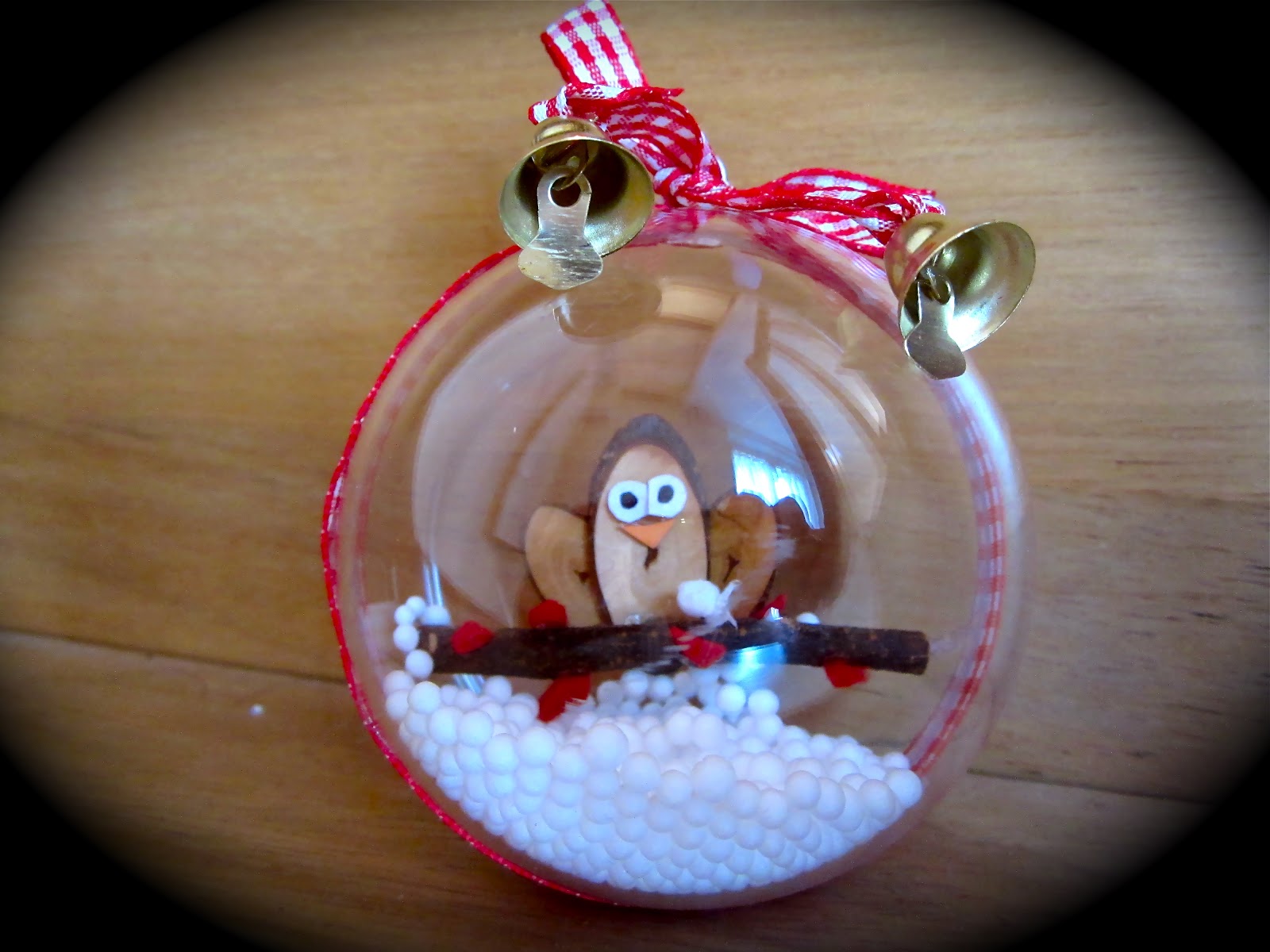 la Cabane de Romane : Boule transparente noël tradi