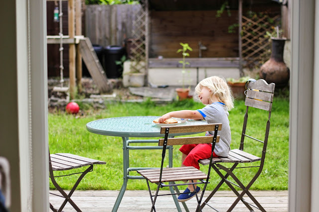 eating outdoors