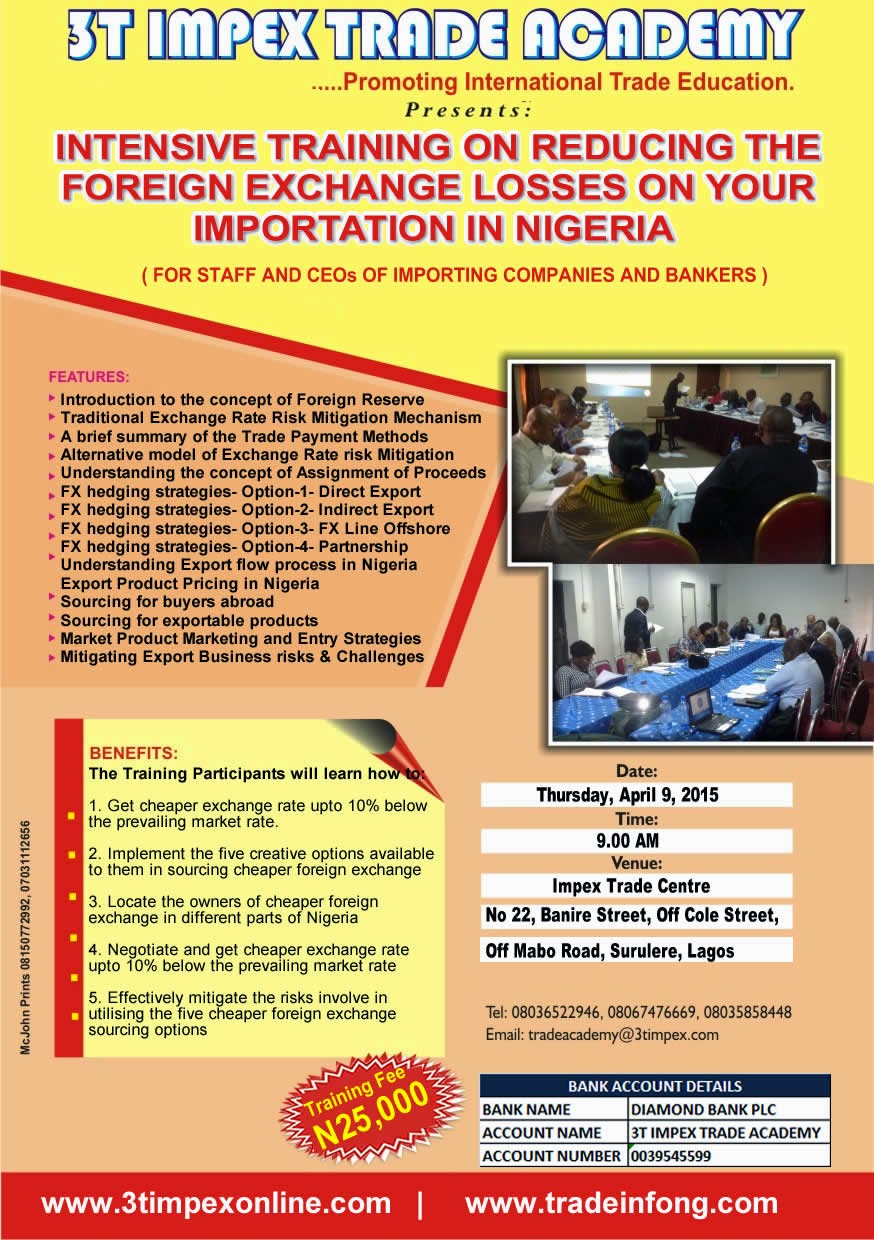 Training On Reducing Foreign Exchange Losses Importation Training On Reducing Foreign Exchange Losses Importation
