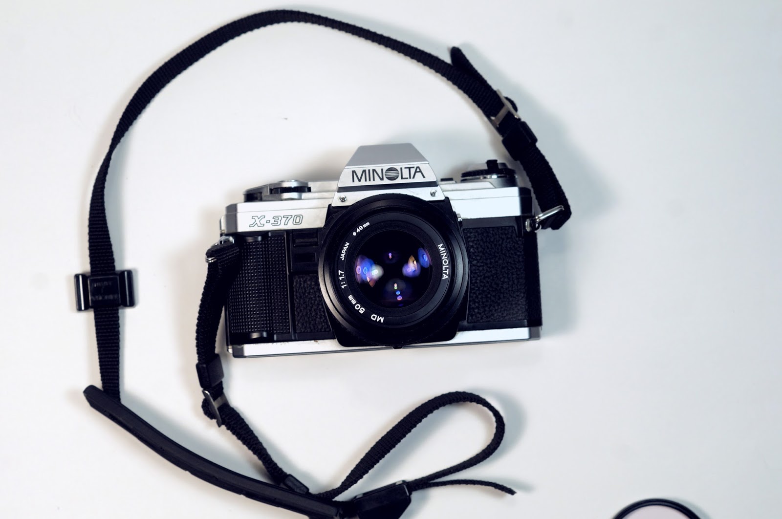 Minolta X-370 35mm Manual Film Camera with MD 50mm f/1.7 Lens