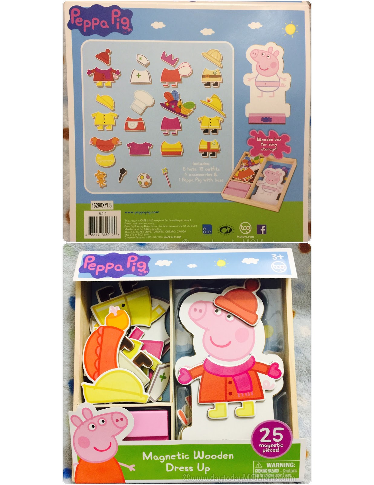 peppa pig magnetic wooden dress up