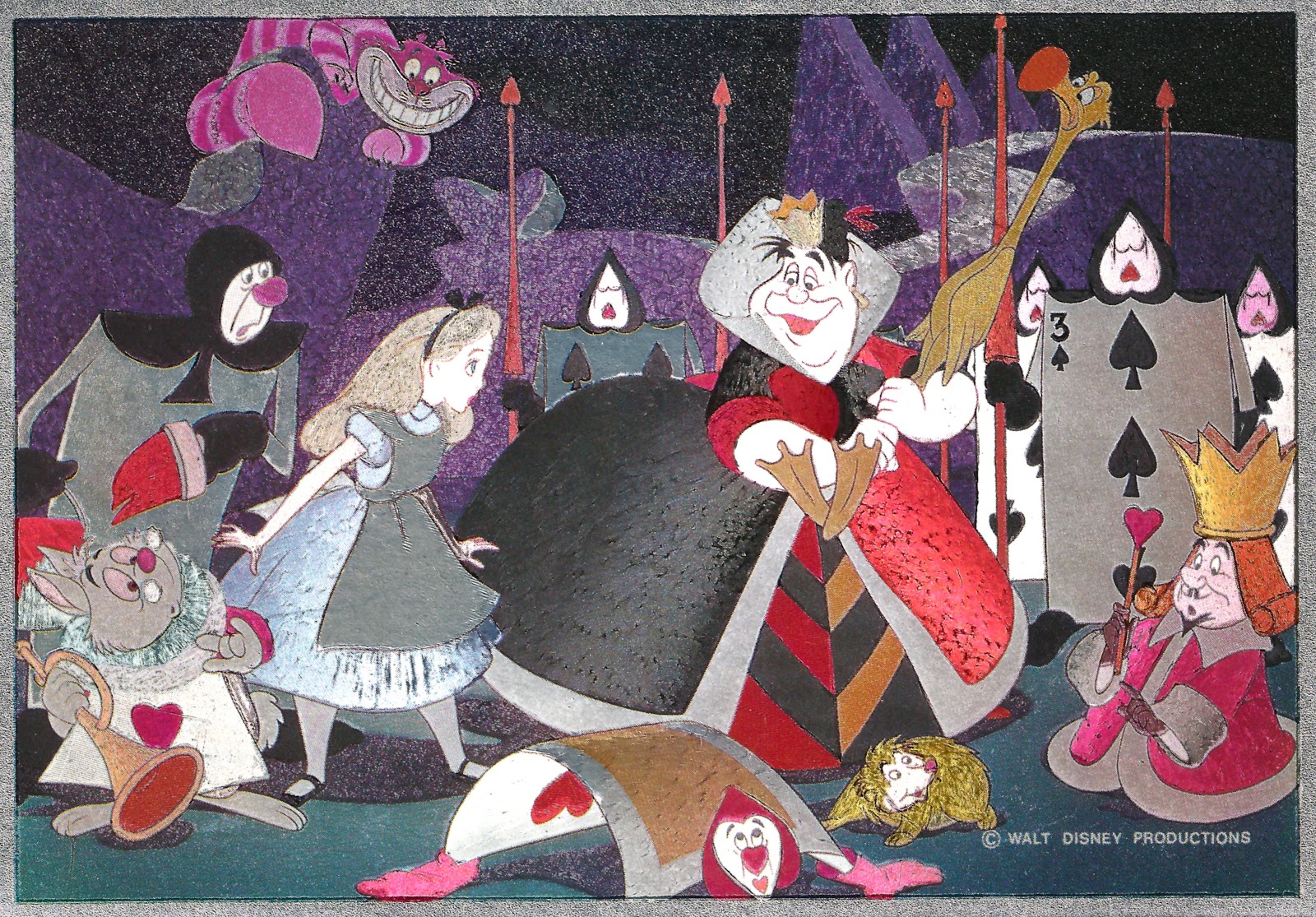 My Favorite Disney Postcards Alice In Wonderland With The Queen Of Hearts Metallic