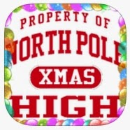 Property of North Pole High sticker (icon for North Pole Swap game app)