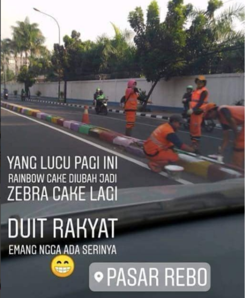Image result for jalan warna warni jadi hitam putih lagi