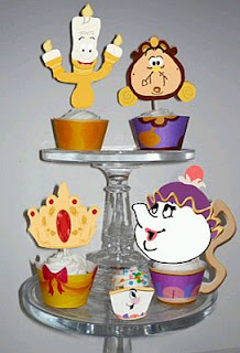 Cupcakes de La Bella y La Bestia para Fiestas Infantiles