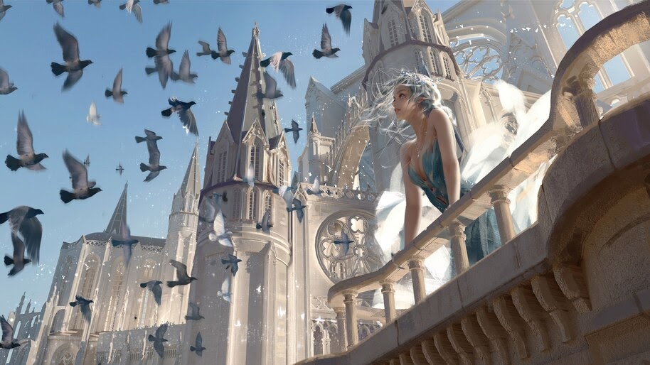 Fantasy, Girl, Castle, Ghostblade, 4K, #4.3084