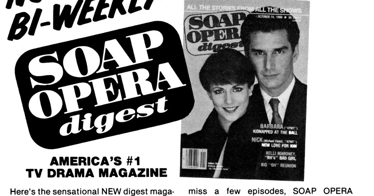 Soap Ads Soap Opera Digest Subscription Ad October 14, 1980