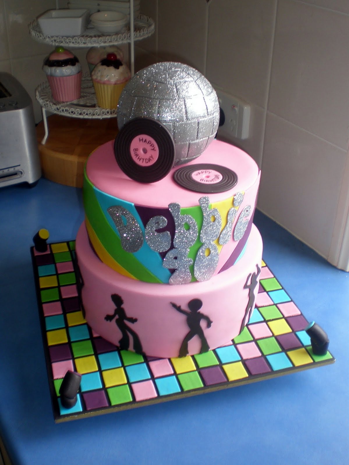 Sugar Siren Cakes Mackay 70's Disco Cake Sugar Siren Cakes Mackay 70's Disco Cake