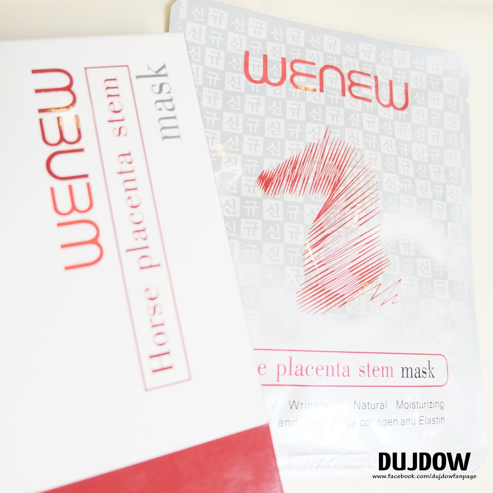 Dujdow Makeup WENEW Horse Placenta Stem Mask มาส์กรกม้าเพือการดูแล