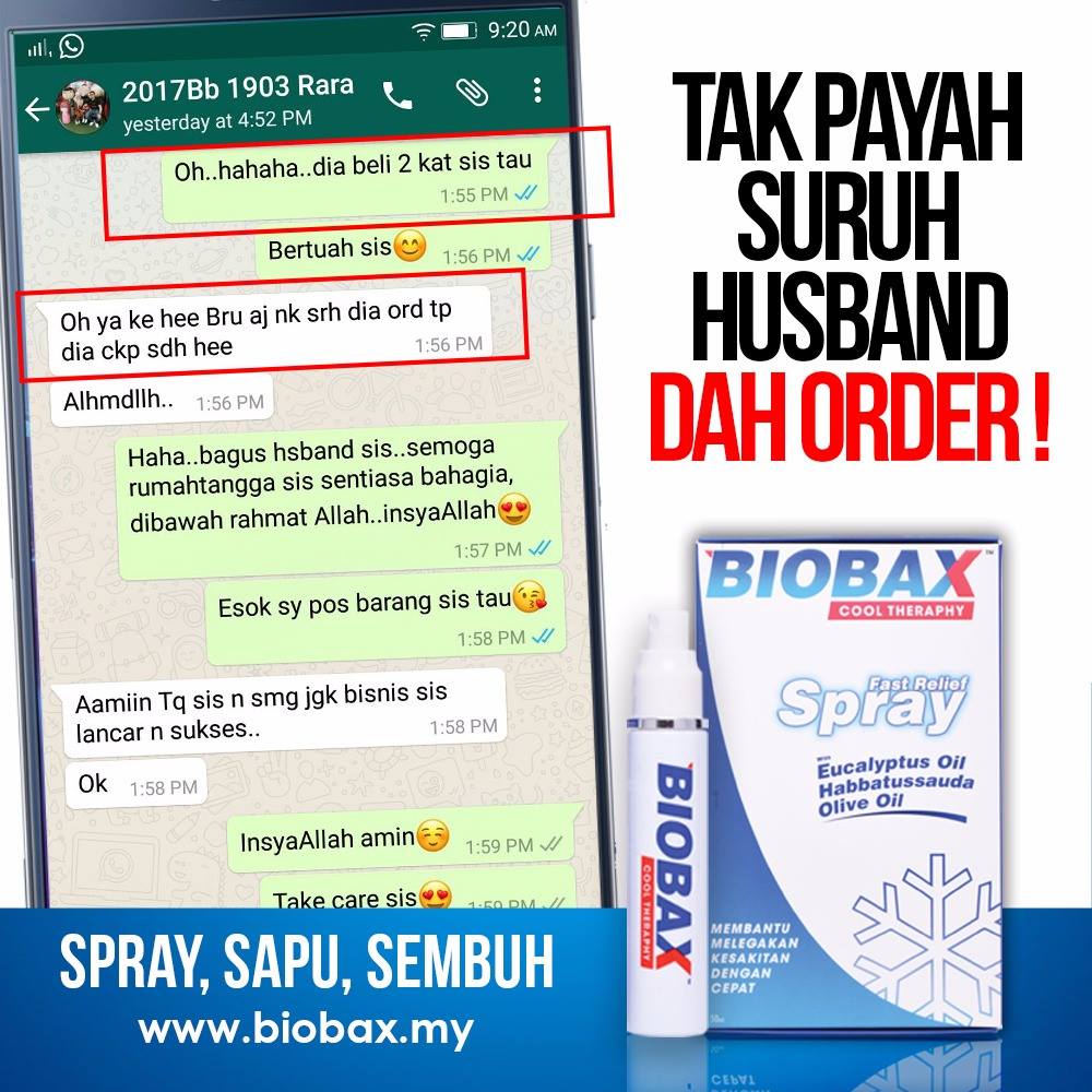 Mak Andak restock 4 botol Biobax order biobax