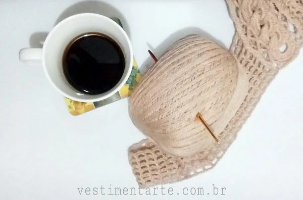 Pausa Café Coffe break crochê craft blog