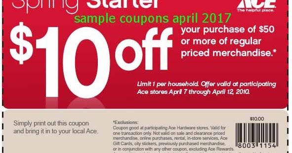 Free Printable Coupons 2017 Ace Hardware Coupons