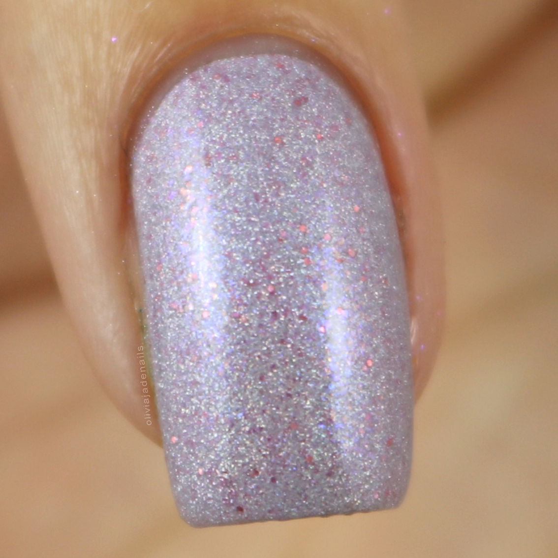 Powder Perfect La Lune swatched by Olivia Jade Nails