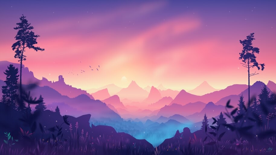 Beautiful, Mountain, Nature, Colorful, Scenery, Minimalist, 4K, #4.3057
