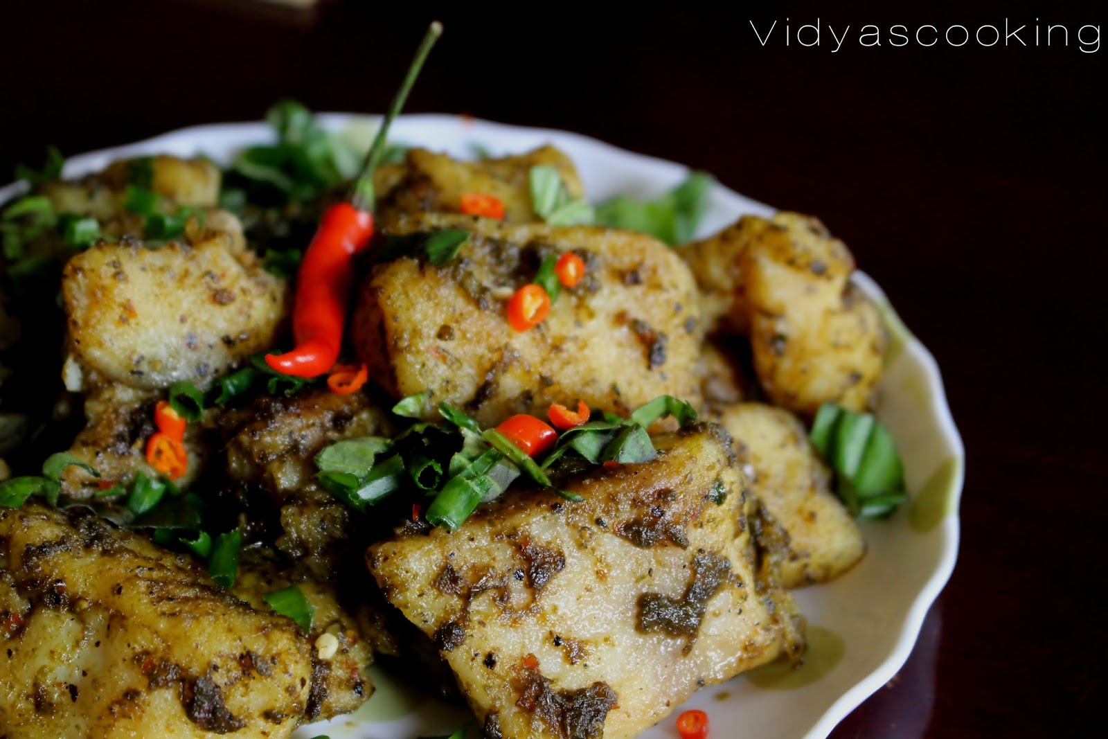 Vidyascooking Crispy Basa Fish In Chilly Basil Sauce